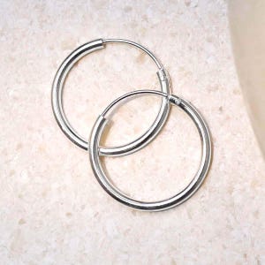 Sterling Silver 20mm Hoop Earrings