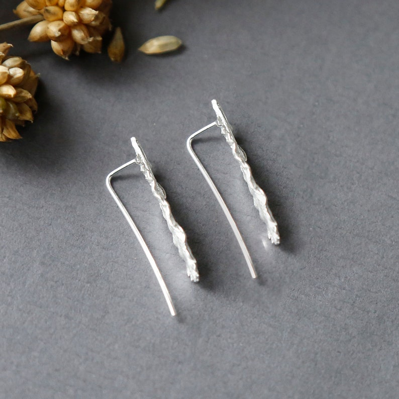 Sterling Silver Feather Ear Climbers image 5