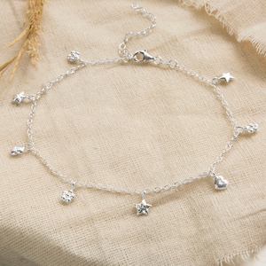 Sterling Silver Beach Lover Anklet