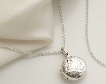 Medallón redondo decorativo de plata esterlina