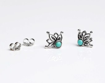 Boucles d'oreilles en argent sterling turquoise Dream