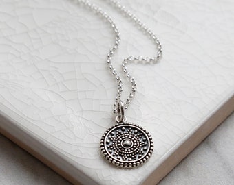 Oxidised Sterling Silver Marrakech Necklace