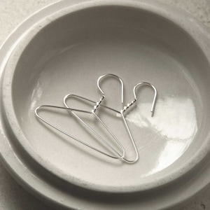 Sterling Silver Or Gold Plated Coat Hanger Earrings