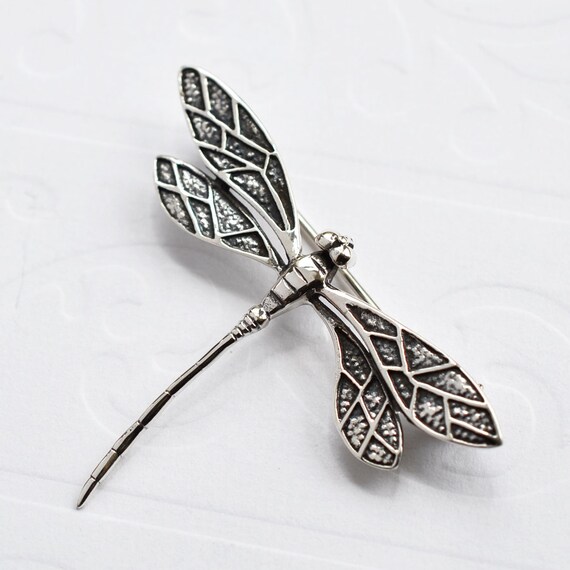 Silver dragonfly sale brooch