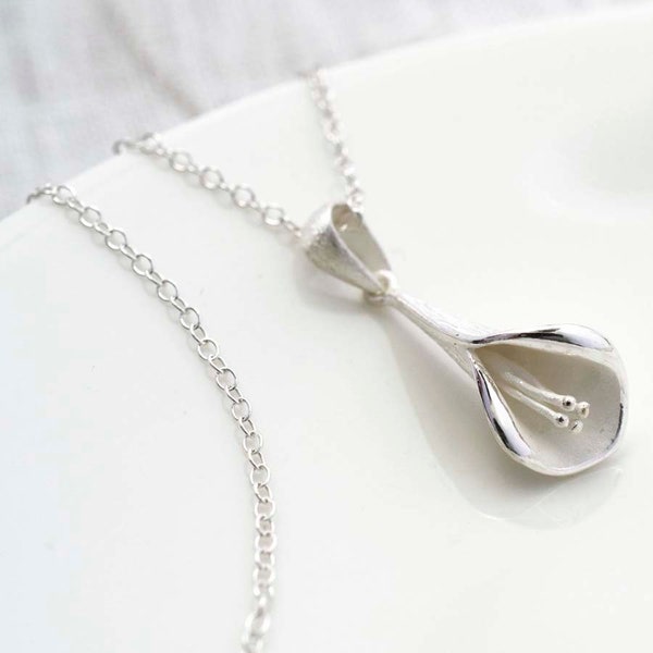 Sterling Silver Calla Lily Necklace