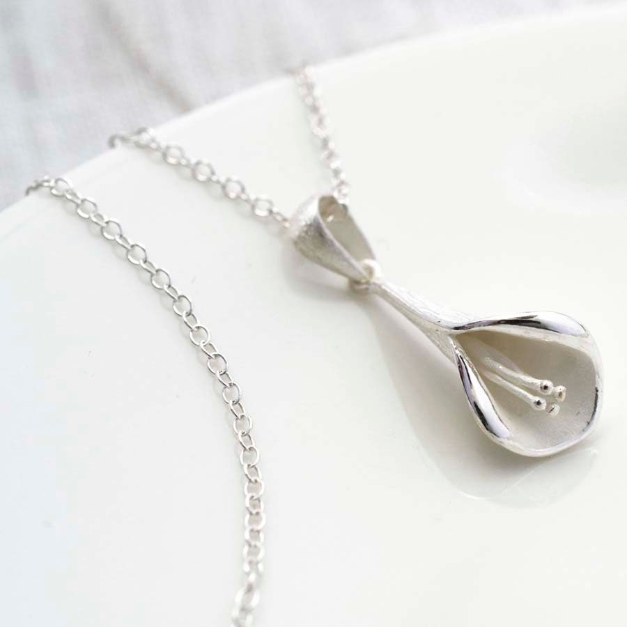 Sacred Lily Necklace - Sterling Silver, Indonesia