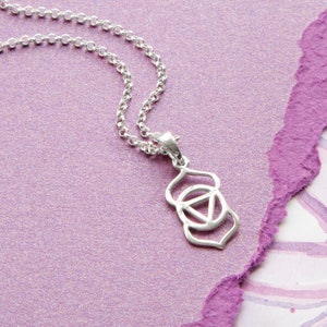 Sterlingzilveren derde oog chakra-ketting – genezende hanger – spirituele sieraden voor intuïtie – cadeau voor haar