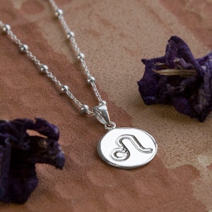 Sterling Silver Leo Star Sign Necklace