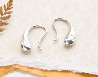 Sterling Silver Small Liquid Drop Earrings