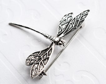 Sterling Silver Dragonfly Brooch