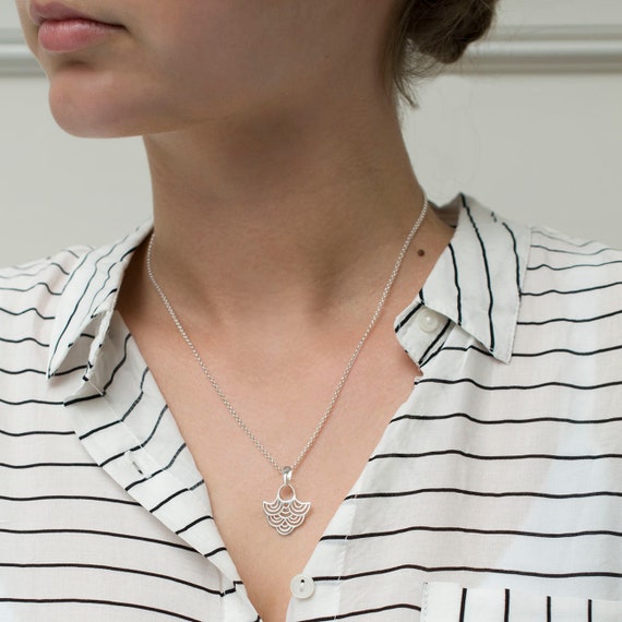 Sterling Silver River Ripples Necklace - Etsy
