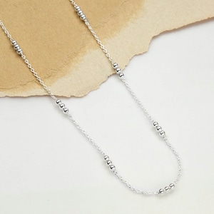 Sterling Silver Triple Ball Necklace
