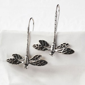 Boucles doreilles Sterling Silver Dragonfly Drop image 5