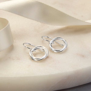 Sterling Silver Simple Rings Earrings
