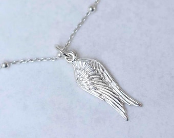 Sterling Silver Angel Wings Necklace