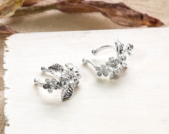 Sterling Silver Forget Me Not Ear Cuff