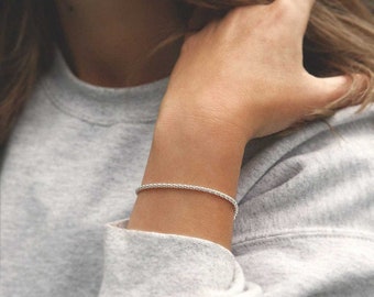 Sterling Zilveren Popcorn Ketting Armband