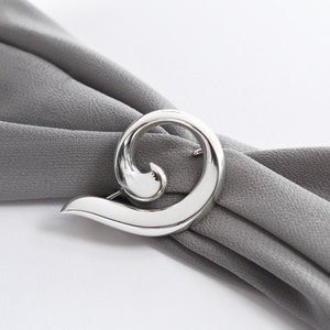 Sterling Silver Spiral Brooch