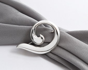 Sterling Silver Spiral Brooch