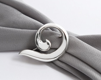 Sterling Silver Spiral Brooch