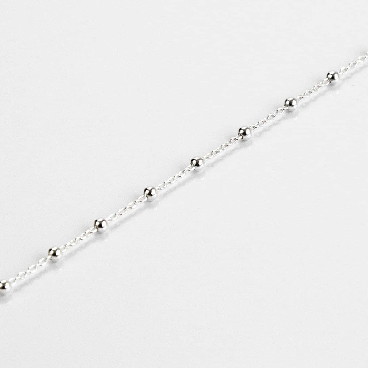 Solid 925 Sterling Silver Italian Ball Bead Chain Necklace, Made in Italy,  5mm Sterling Silver Ball Chain, Ball Necklace Chain 
