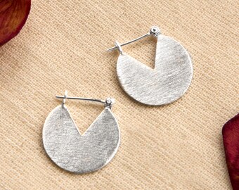 Sterling Silver Stolen Slice Earrings