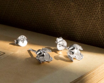 Sterling Silver Tulip Stud Earrings