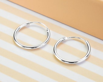 Sterling Silver 20mm Hoop Earrings