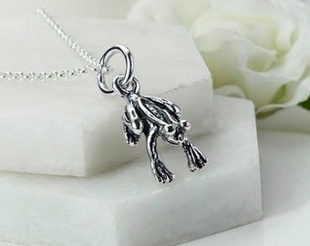 Sterling Silver Frog Necklace