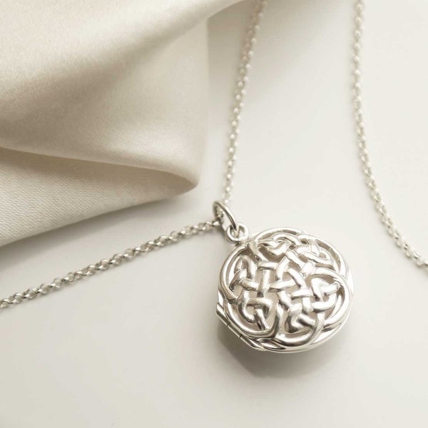 Sterling Silver Celtic Locket Necklace