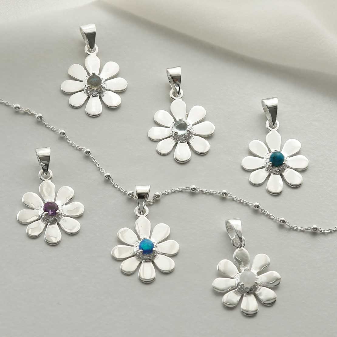 ネックレス・ペンダント STONEHENgE silver daisy necklace STONEHENgE】Silver Daisy Flower Necklace K1849〜ネックレス