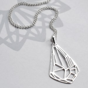 Sterling Silver Art Deco Diamond Necklace