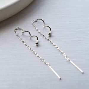 Orecchini a catena intrecciata in argento sterling