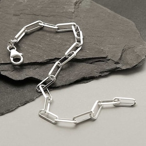 Braccialetto in argento sterling con graffetta