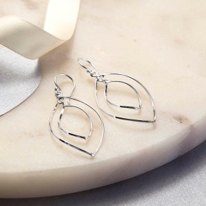 Sterling Silver Wire Ellipse Earrings