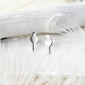 Sterling Zilveren Petite Bird Stud Oorbellen afbeelding 2