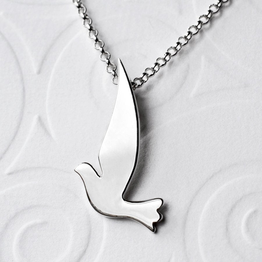 Sterling Silver Dove Pendant | The Silver Place