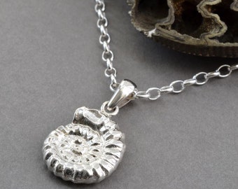 Sterling Silver Ammonite Necklace