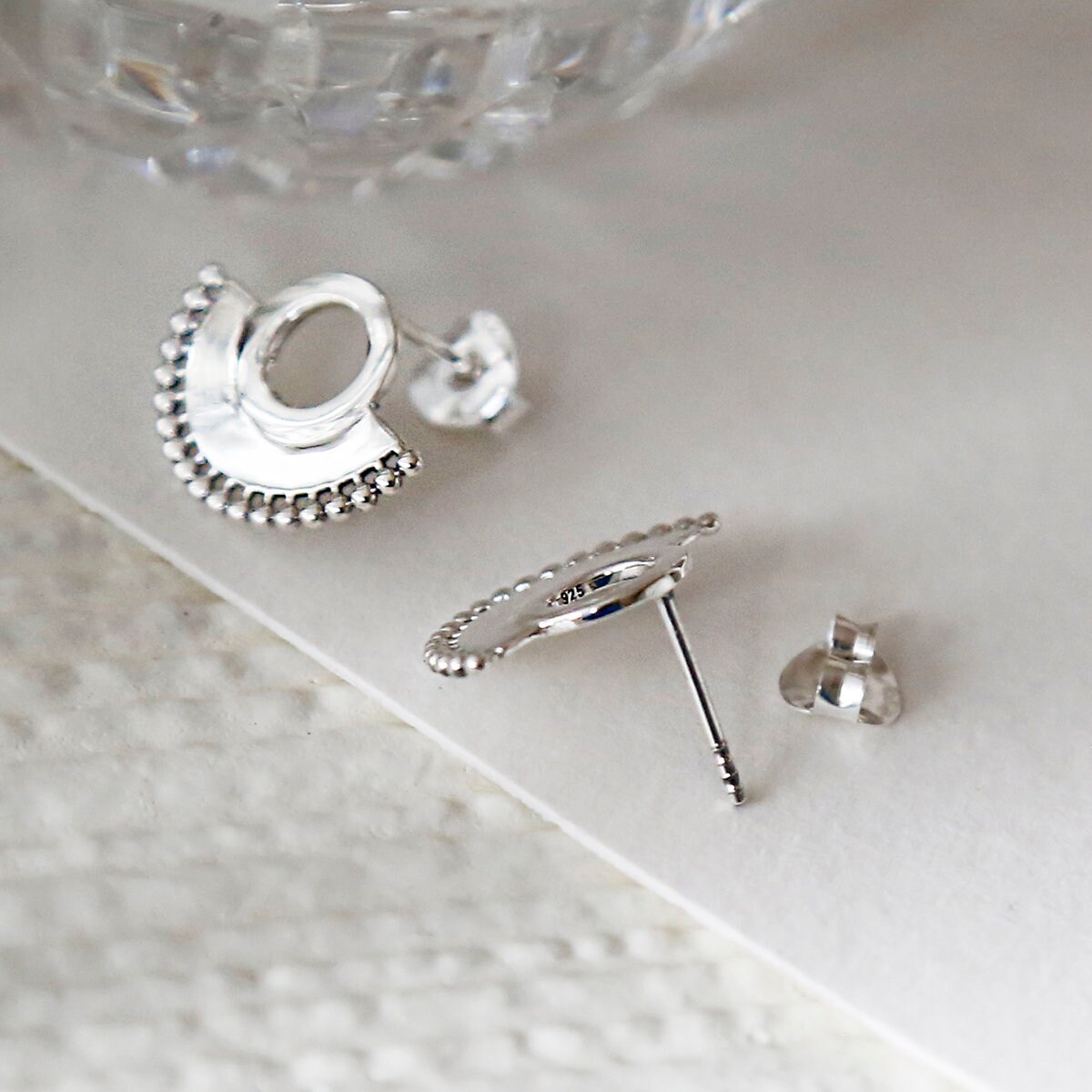 SUNBURST STUDS - SILVER main image 0