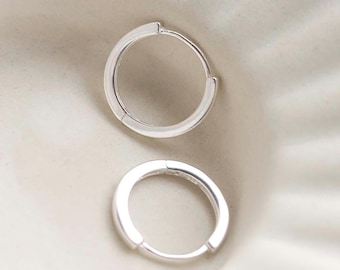 Sterling Silver Flat Huggies