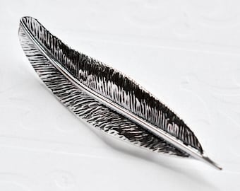 Sterling Silver Feather Brooch