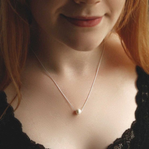 【全商品オープニング価格 特別価格】 スターリングシルバー淡水真珠ネックレス - Etsy 日本 アクセサリー