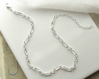 Sterling Silver Bristol Link Anklet