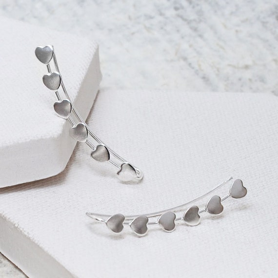 Qings Orecchini A Cuore In Argento Sterling 925 Con Smalto Colorato - Ipoallergenici, A Perno, Regalo Per Donna