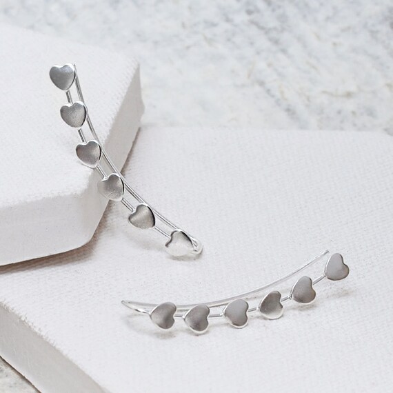 Qings Orecchini A Cuore In Argento Sterling 925 Con Smalto Colorato - Ipoallergenici, A Perno, Regalo Per Donna
