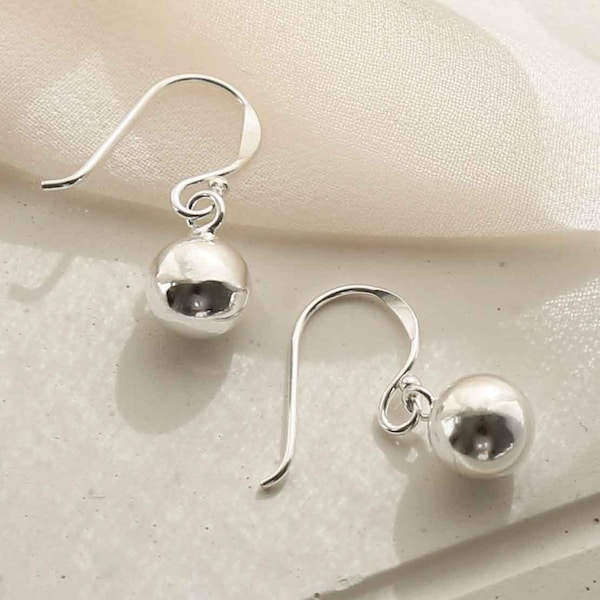 Sterling Silver Ball Dangly Earrings