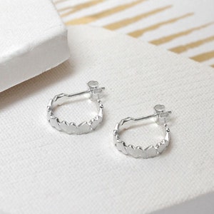 Sterling Silver Love Hoops