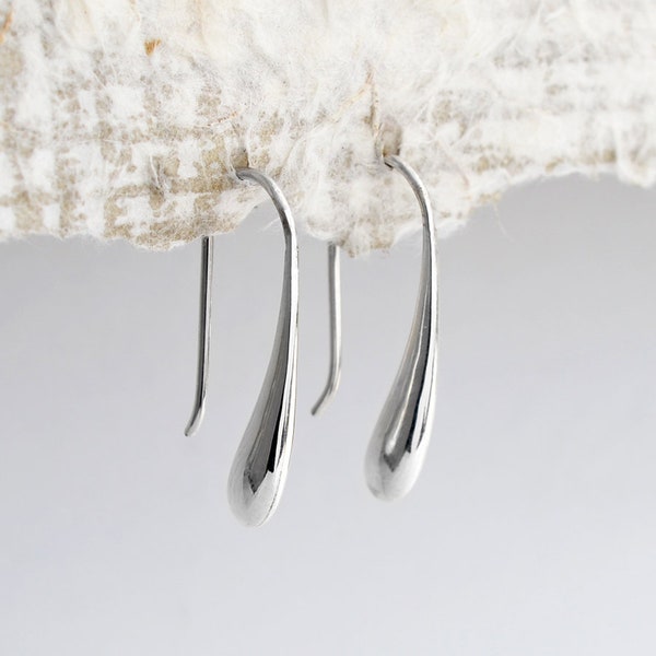 Sterling Silver Liquid Drop Earrings