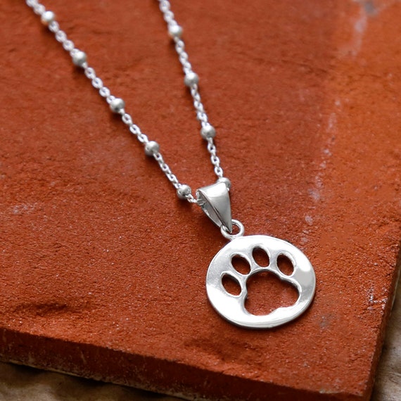 PERSONALISED Sterling Silver Paw Necklace Womens Girls Cute Puppy Paws  Necklace Thoughtful Memorable Pet Gifts Paw Print Dainty Gifts - Etsy