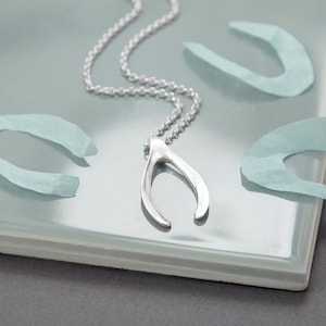Sterling Silver Wishbone Necklace